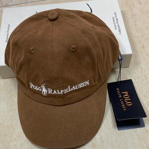 Polo by Ralph Lauren Brown Baseball Cap with White Logo